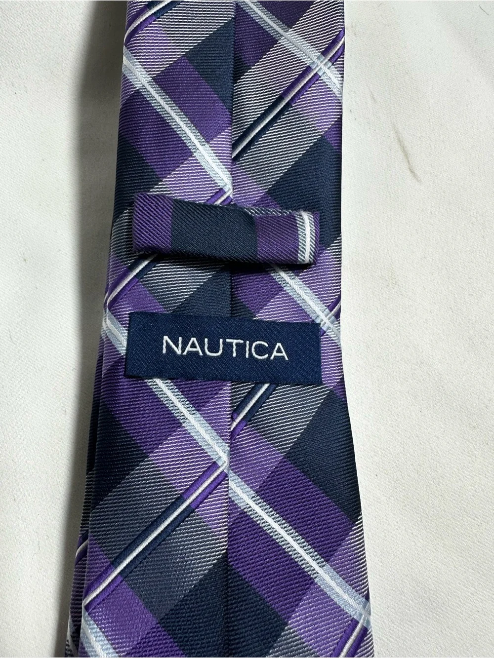 A48. Nautica Men’s Necktie Lot of 2 Silk & Polyester Preppy Striped Ties